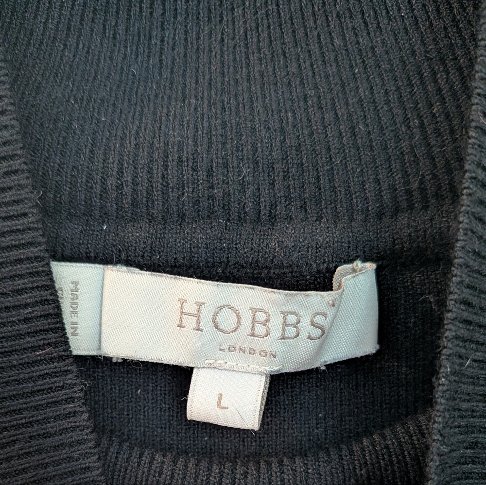 Hobbs London Black Mock Neck Sweater - Size L - Picture 6 of 12